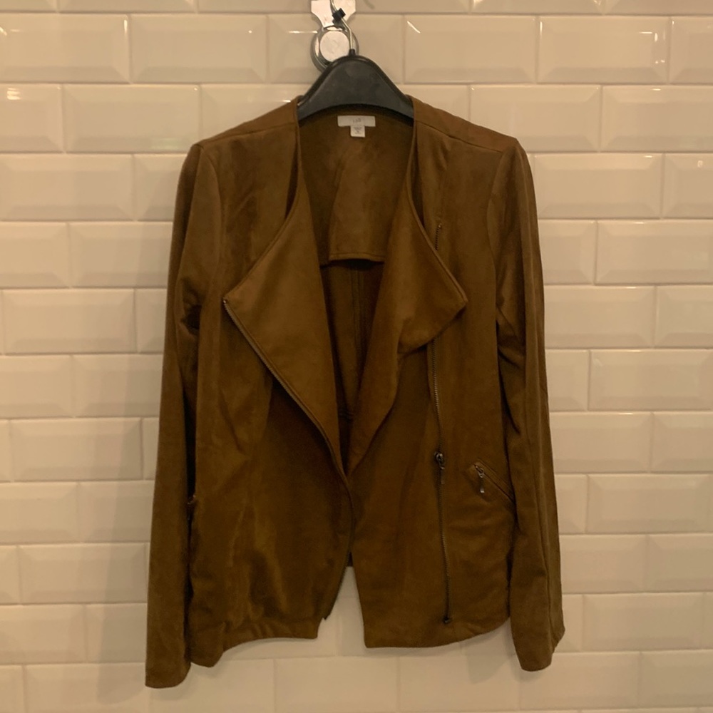 J. Jill XS Petite suede moto jacket